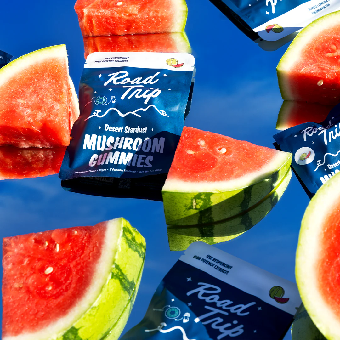 Road Trip | Watermelon Mushroom Gummies | Desert Stardust – High Potency Extract – 2ct - Image 2