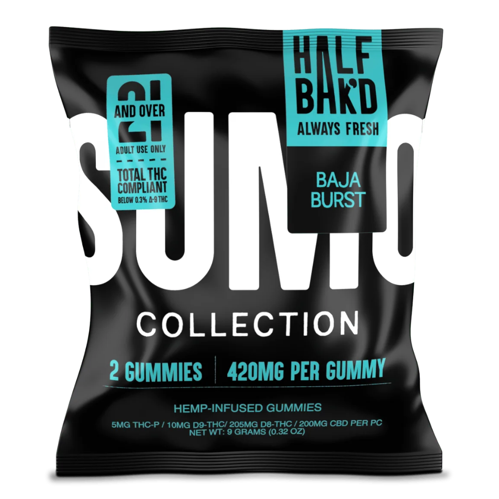 Half Bak’d | Baja Burst Sumo Gummies | High Potency – 420mg – 2ct Sample Pack