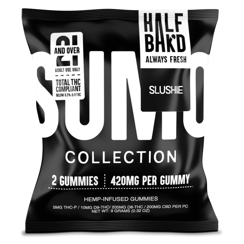 Half Bak’d | Slushie Sumo Gummies | High Potency – 420mg – 2ct Sample Pack