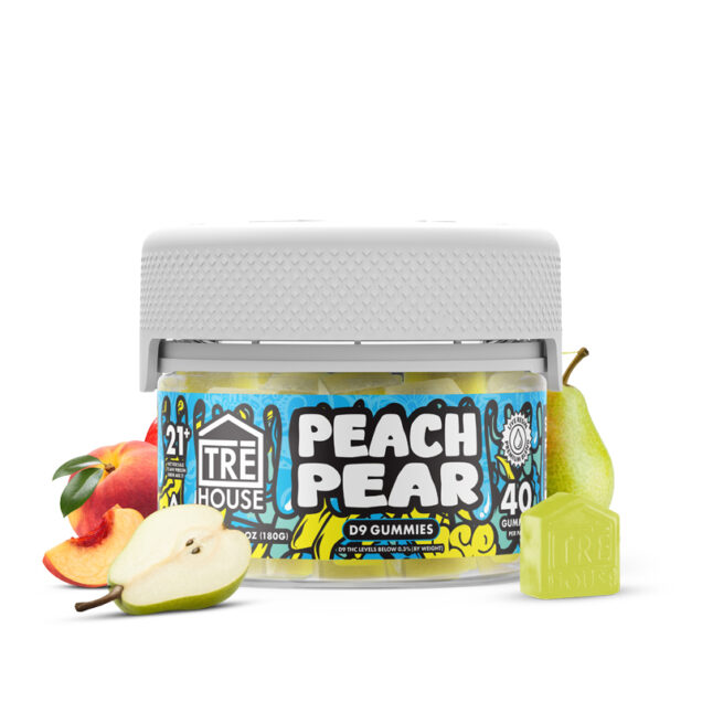 TRE House | 1:1 THC & CBD Gummies – Peach Pear | 20mg – 40ct
