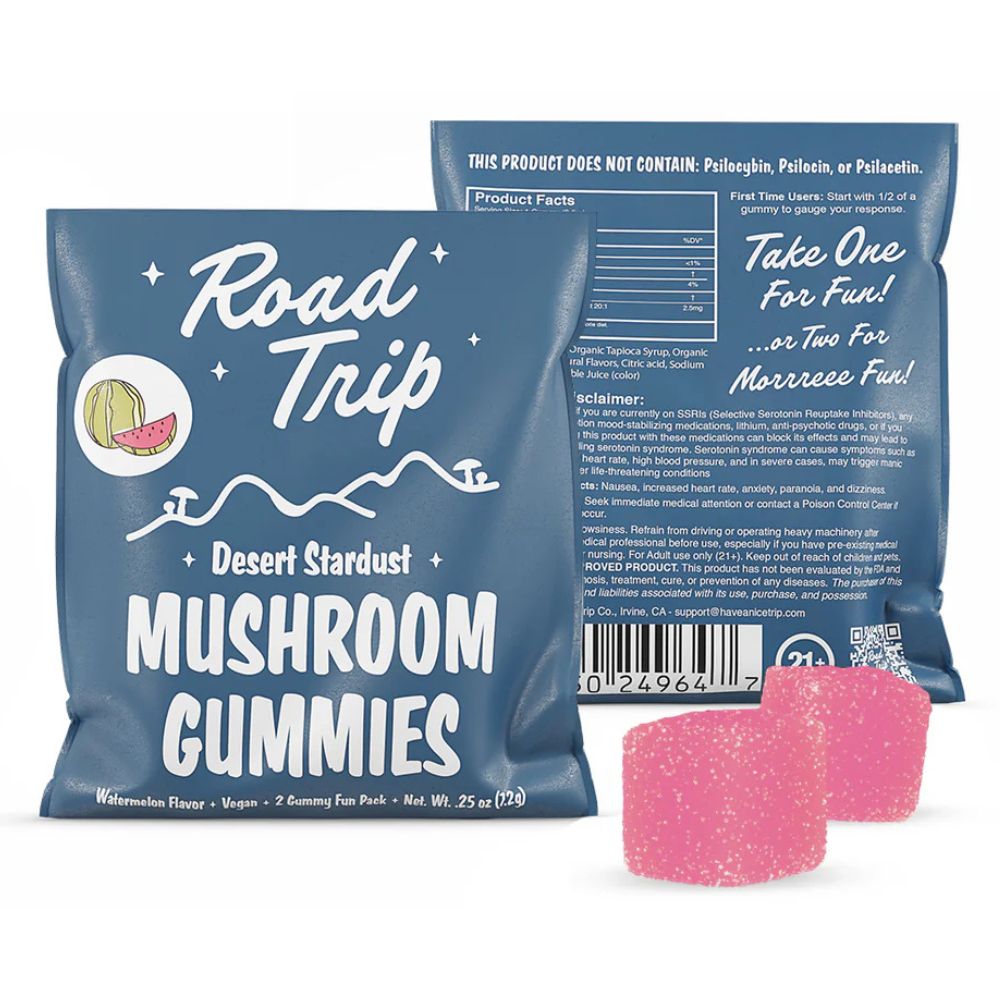 Road Trip | Watermelon Mushroom Gummies | Desert Stardust – High Potency Extract – 2ct